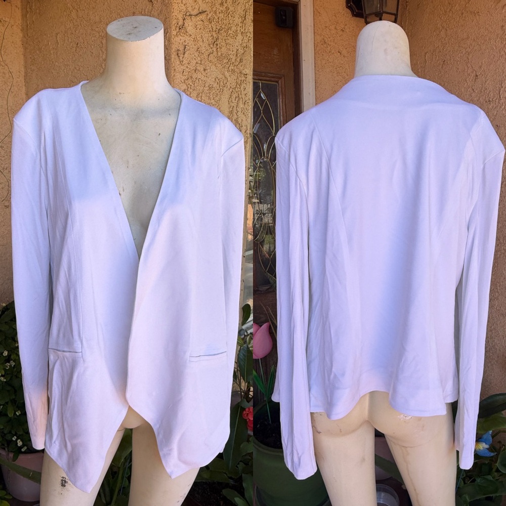 BISOU BISOU Open-Front Draped Blazer LARGE